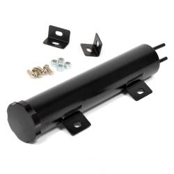 86-93 Mustang Radiator Overflow Tank, Black, 2" x 10" (14oz) w/ Cap & Hardware