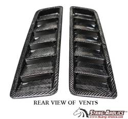 Stang-Aholics - Universal Carbon Fiber Hood Vents, Functional - Image 2