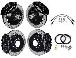 70-73  Mustang Wilwood 13 Inch Front and Rear Brake Kit, 6 Piston Superlite Calipers