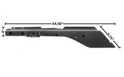 65-70 Mustang & Cougar Reproduction Front Frame Rail, Pass Side