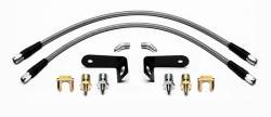 68-73 Mustang Wilwood Disc Brake Flex Line Set, Braided Stainless Design