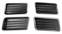 1967 Mustang Lower Quarter Panel Metal Ornament Louvers, Set of 4