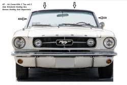 Dynacorn | Mustang Parts - 1965 -68 Mustang Convertible Windshield Chrome Moldings. Set of 4 - Image 2