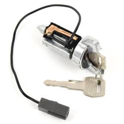 All Classic Parts - 1979 - 1993 Mustang Ignition Lock Cylinder with Keys, Chrome - Image 1