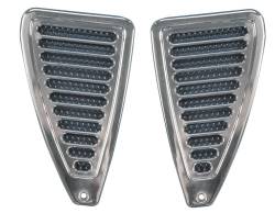 1970 - 1973 Mustang Door Jamb Quarter Panel Vent Grille, Pair, Polished