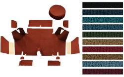 1965 - 1966 Mustang FASTBACK Trunk Carpet Kit, Nylon, Choose Color, Logo