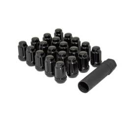 Gorilla Black Lug Nut Set, Closed End, Set of 20 w/ Socket Key