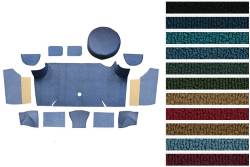 1967 - 1968 Mustang FASTBACK Trunk Carpet Kit, Nylon, Choose Color, Logo