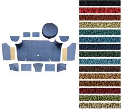 1964-1973 Mustang Parts - 1964-1973 New Products - ACC - Auto Custom Carpets - 1967 - 1968 Mustang FASTBACK Trunk Carpet Kit, 80/20, Choose Color, Logo