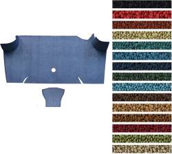 1964-1973 Mustang Parts - 1964-1973 New Products - ACC - Auto Custom Carpets - 1967 - 1968 Mustang FASTBACK Trunk Floor Carpet Only, 80/20, Choose Color, Logo