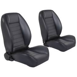TMI Products - 1964 - 1973 Mustang TMI Cruiser Collection Low Back Seats, Black Vinyl, Choose Stitch Color - Image 6