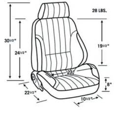 Procar - 65 - 70 Mustang Procar Rally Seats, with Adapters, Black Vinyl - Image 3