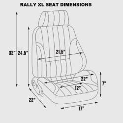 Procar - 65 - 70 Mustang Procar Rally XL Seats, with Adapters, Black Vinyl - Image 3