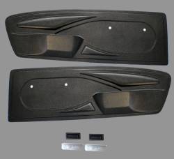 Door Panels & Related - Standard Panels - Miscellaneous - 1965 - 1966 Mustang ABS Door Panels W/Door Pulls & Hand Cup, optional Inserts, Made in the USA