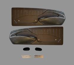 1967 - 1968 Mustang ABS Door Panels W/Cups and Brackets Included, optional Inserts, Made in the USA