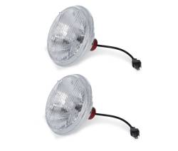Holley - 65 - 68, 70 - 73 Classic Mustang 7" Round LED Headlights, Set of 2 - Image 1