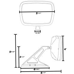 Eddie Motorsports - 65-73 Mustang Kinetic Billet Side View Mirror, Matte Black Coated - Image 3