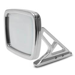 65-73 Mustang Kinetic Billet Side View Mirror, Matte Silver