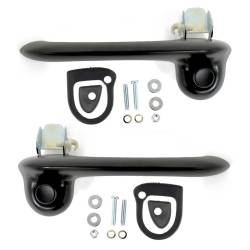 65 - 66 Mustang, 69 - 70 Mustang Outside Door Handle Assembly, BLACK, PAIR