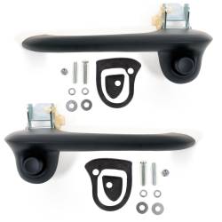 67 - 68 Mustang Outside Door Handle Assembly, BLACK, PAIR