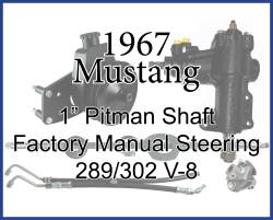 1967 Mustang Manual to Integral Power Steering Conversion Kit - 289/302, 1" Pitman Shaft, Factory Manual