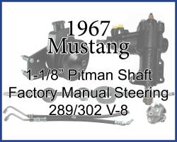1967 Mustang Manual to Integral Power Steering Conversion Kit - 289/302, 1 1/8" Pitman Shaft, Factory Manual