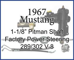 1967 Mustang Integral Power Steering Conversion Kit - Small Block V8, 1 1/8" Pitman Shaft