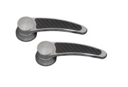1965 - 1966 All Or 1967 Std Interior Mustang Door Handles, Carbon Fiber 
