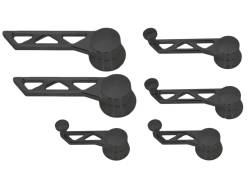 March Performance Pulleys - 1965 - 1966 All Or 1967 Std Interior Coupe/Conv Mustang Door and Crank Handle Set, Triangle Slotted Design - Image 2