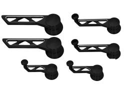 March Performance Pulleys - 1965 - 1966 All Or 1967 Std Interior Coupe/Conv Mustang Door and Crank Handle Set, Triangle Slotted Design - Image 3