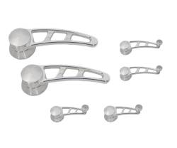 1965 - 1966 All Or 1967 Std Interior Coupe/Conv Mustang Door and Crank Handle Set, Slotted Design