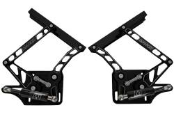 March Performance Hood Hinges for 64-65 Falcons in Black Onyx Finish