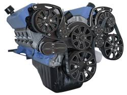 March Performance, Small Block Ford Evolution Serpentine Kit, Front Pass Angle,BLACK ONYX