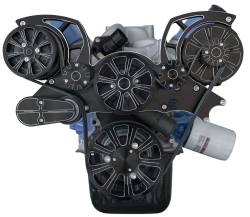 March Performance, Small Block Ford Evolution Serpentine Kit, NO Power Steering, BLACK ONYX
