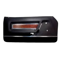 Dashes Direct - 71-73 Mustang Deluxe Door Panels (Vermillion W/ Red Carpet), Reproduction - Image 2