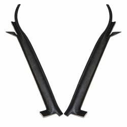 71 - 73 Mustang Fastback Windshield Pillar Moldings, ABS, Made in the USA