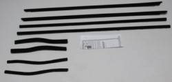 64 1/2 - EARLY 65 Mustang Window Channel Strip Set, Concours (Coupe & Convertible)