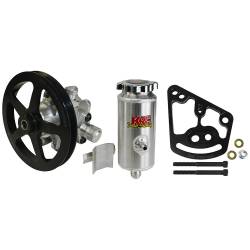 64 - 73 Mustang Power Steering Pump Kit, Remote Reservoir, V-Belt Pulley, 351 Windsor/Cleveland