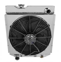 65- 66 Mustang Aluminum Radiator and Fan for 5.0 Coyote Engine Swaps