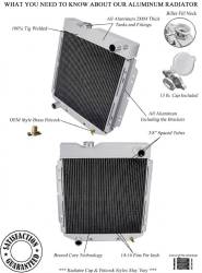 Coyote Swap Radiator Features for Mustang 1965 - 1966