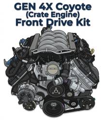 5.0L Coyote GEN 4X Swap Front Drive Accessory Kit, 1965 - 1973 Mustang and Others