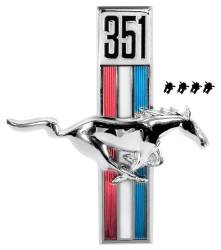67-68 Mustang Running Horse Emblem 351 Right Hand Passenger Side