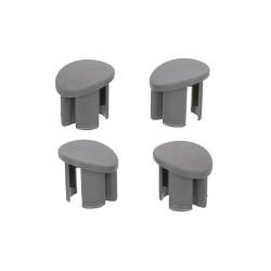 87 - 93 Mustang Interior Arm Rest Plugs Smoke Gray