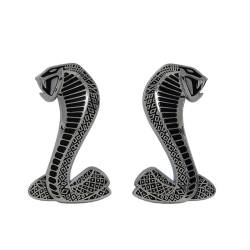94 - 04 Mustang Cobra Snake Fender Emblems - Chrome