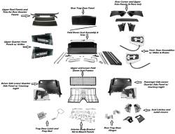 Dynacorn | Mustang Parts - 67-68 Mustang Coupe to Fastback Fold Down Seat Rear Interior Kit - Image 2
