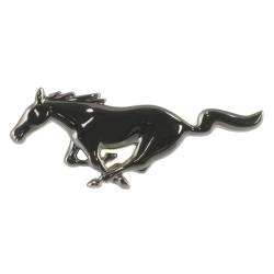 87 - 93 Mustang Cobra Front Grille Emblem Black Chrome