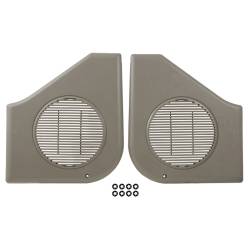 87 - 93 Mustang Door Speaker Grille Titanium Gray With 8 Retainers